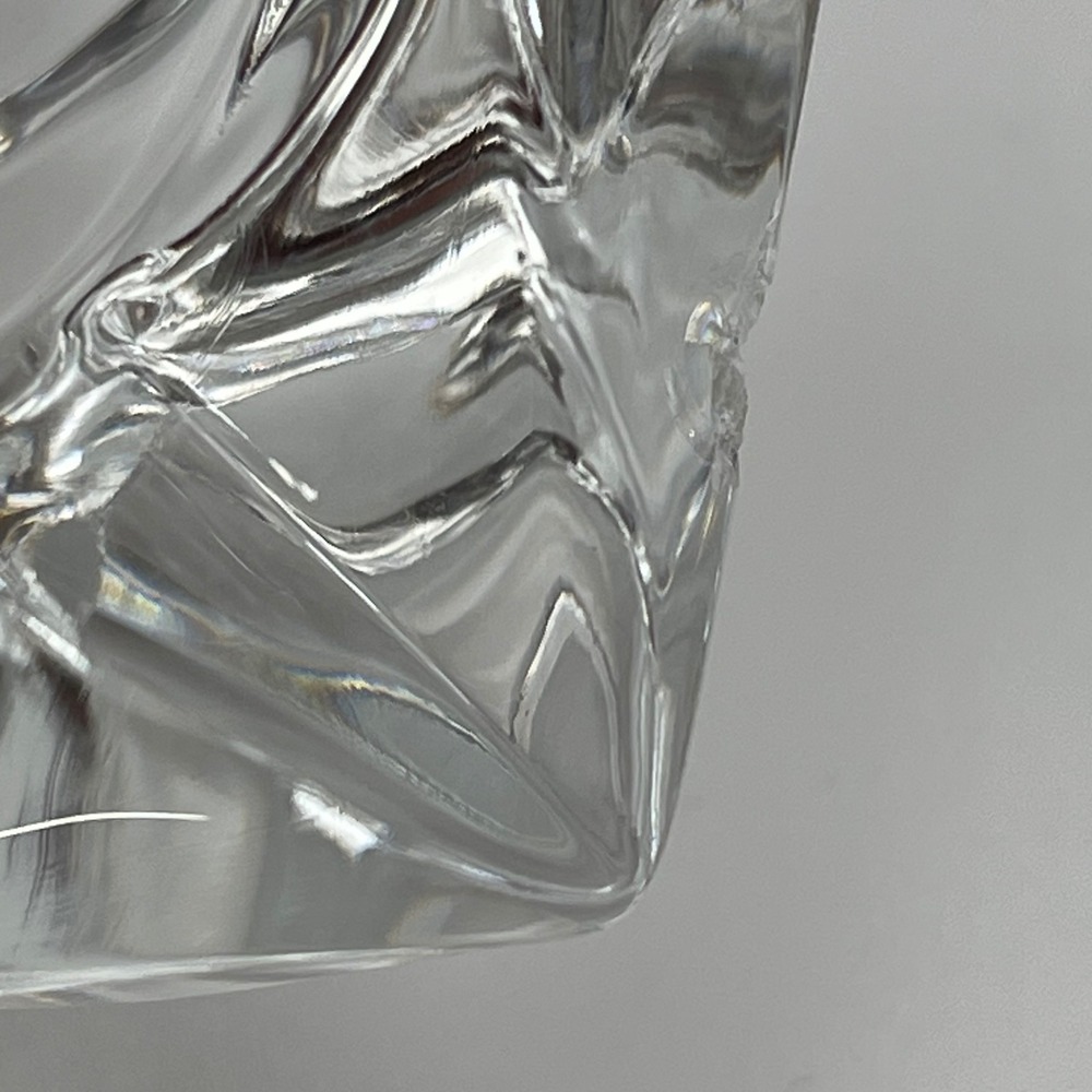 PartyLite Crystal Votive Candle Holders Pair Heavy Faceted Geometric Glass Chip* - Picture 3 of 7